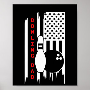Póster Bowling Dad Bowling Apparel
