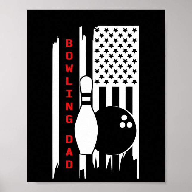 Póster Bowling Dad Bowling Apparel (Frente)