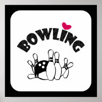 Bowling de amor - boliche de B&W y bolas