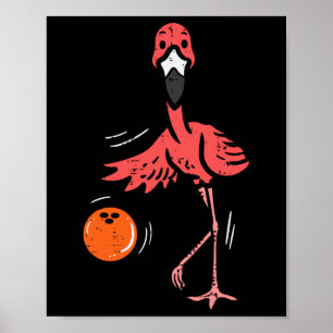 Póster Bowling Flamingo Bowling Jugador Niños Chicas Kid