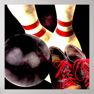 Póster Bowling Gear Grunge Style