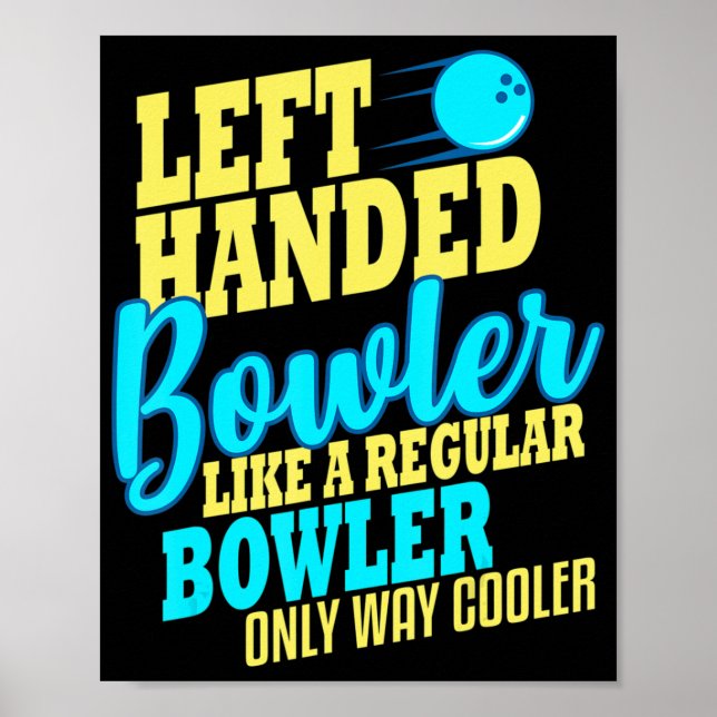 Póster Bowling Left Bowler Fun Team (Frente)