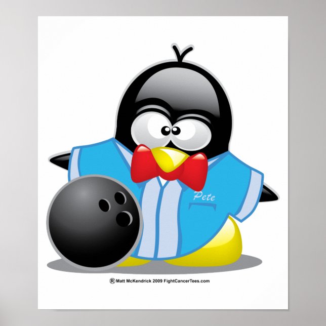 Póster Bowling Penguin (Frente)