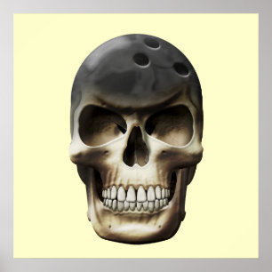 Póster Bowling Skull
