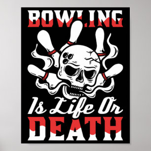 Póster Bowling Skull Team - Alley League Bowler