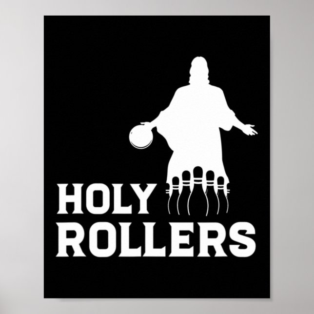 Póster Bowling Team League Nombre de los Sagrados Rollers (Frente)