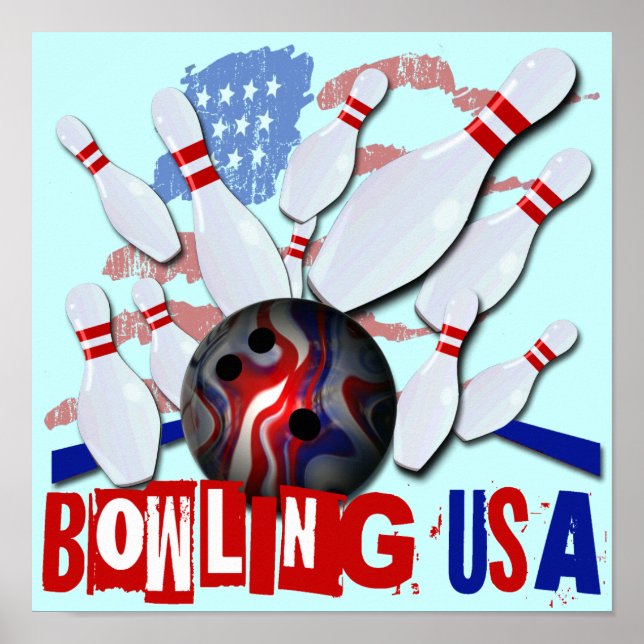 Póster Bowling USA (Frente)