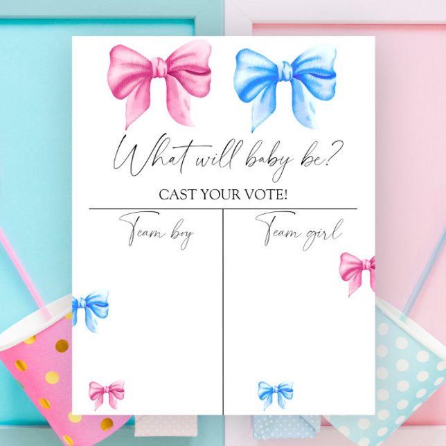 Póster Bows Género revelar gráfico de niño o Chica (Subido por el creador)