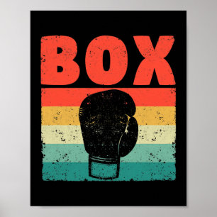 Póster Box Glove Divertido Guantes de boxeo Pelea con Box