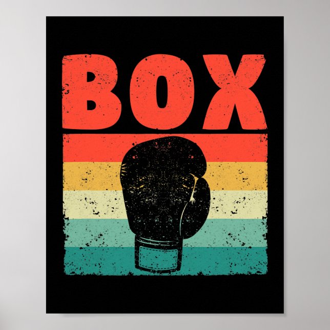 Póster Box Glove Divertido Guantes de boxeo Pelea con Box (Frente)