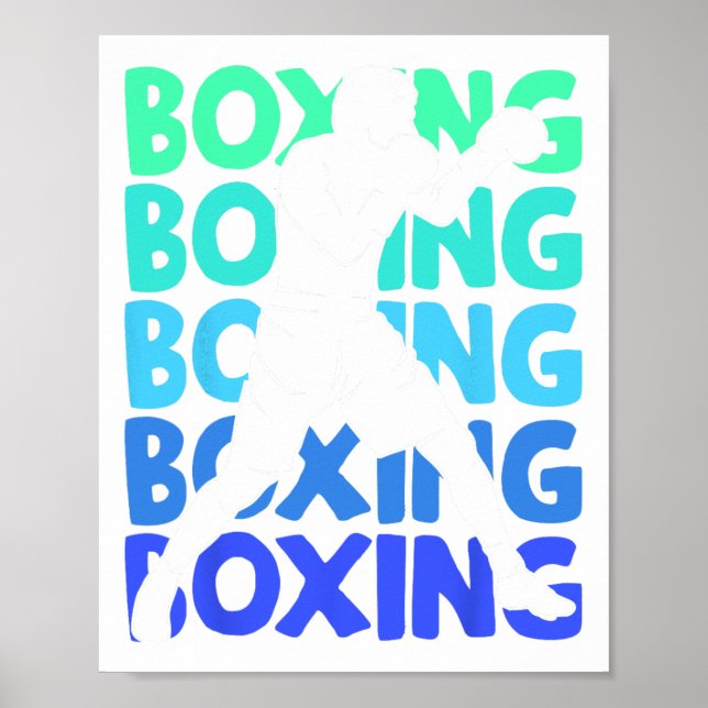 Póster Boxeador Boxer Niños Hombres (Frente)
