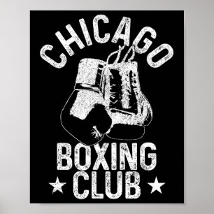 Póster Boxeador Club de Boxeo Boxeador Vintage de Chicago