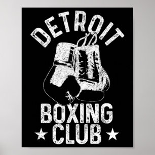 Póster Boxeador de Artes Marciales de Michigan