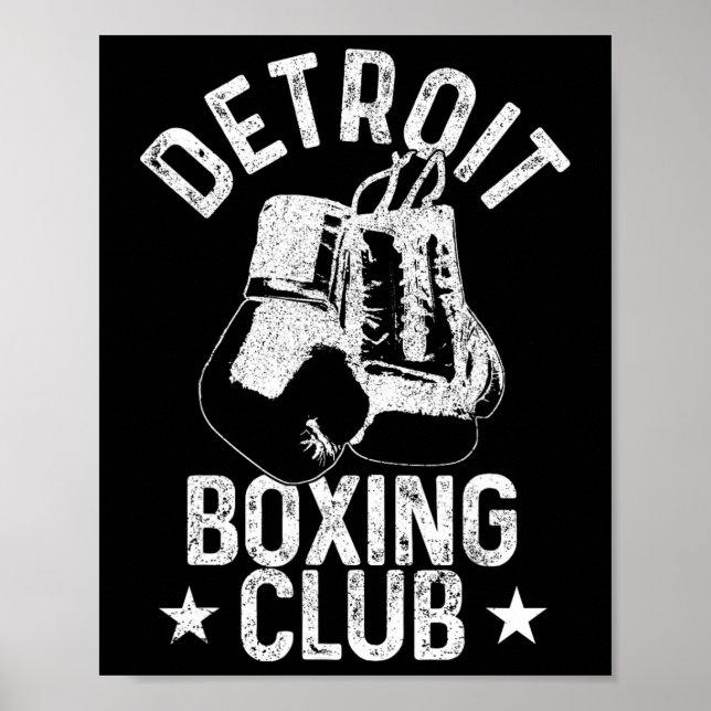 Póster Boxeador de Artes Marciales de Michigan (Frente)