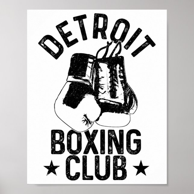 Póster Boxeador de artes marciales de Michigan 1 (Frente)