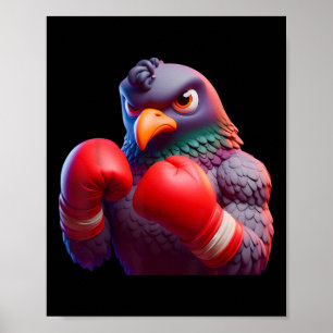 Póster Boxeador de boxeo Kickboxer Mma Combate S