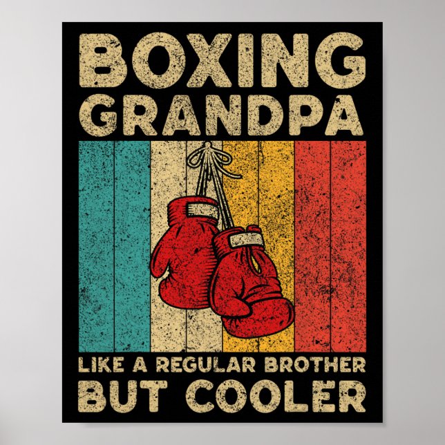 Póster Boxeador de boxeo vintage (Frente)