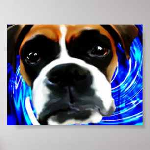 Póster boxeador loco