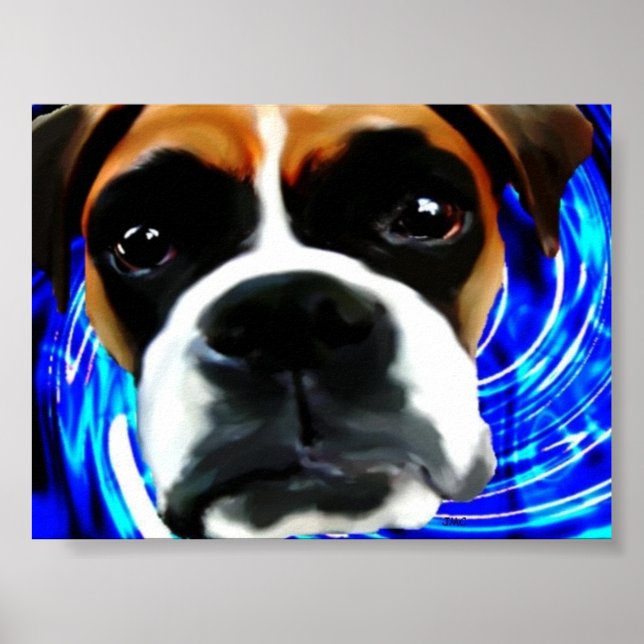 Póster boxeador loco (Frente)