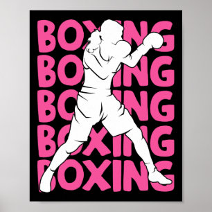 Póster Boxeador Mujeres Chicas Niños 1