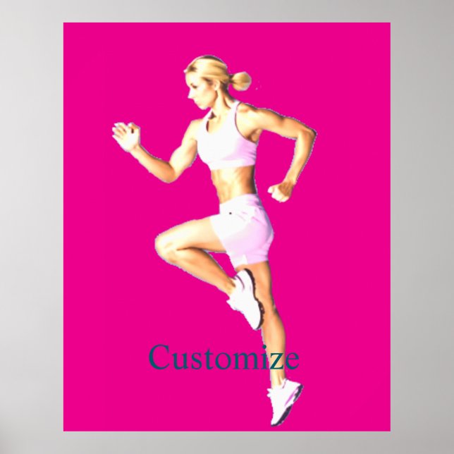 Póster Boxeadora Femenina En Forma Thunder_Cove (Frente)