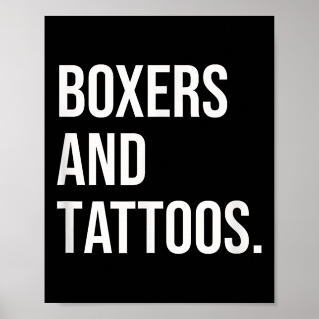 Póster Boxeadores Y Tatuajes Alemanes Dueños De Boxer Per (Frente)