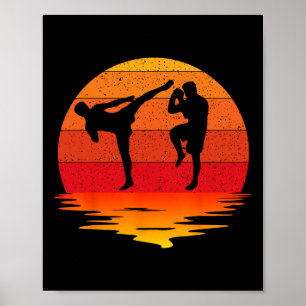 Póster Boxeo de combate de artes marciales tradicionales 