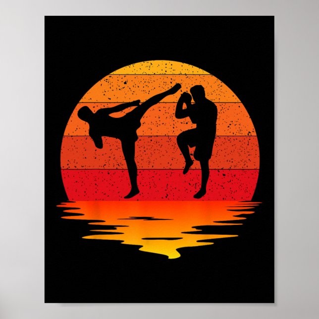 Póster Boxeo de combate de artes marciales tradicionales  (Frente)