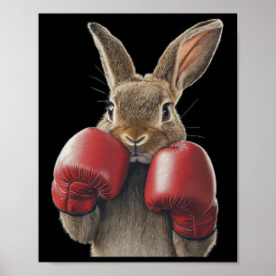 Póster Boxeo de conejos