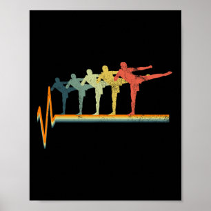 Póster Boxeo de Kickboxing Muay Thai Thaiboxing Mma Vinta