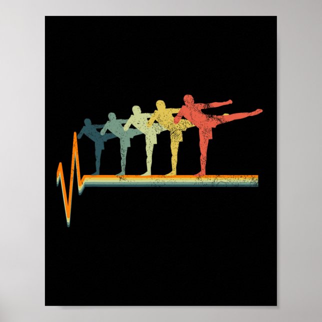 Póster Boxeo de Kickboxing Muay Thai Thaiboxing Mma Vinta (Frente)