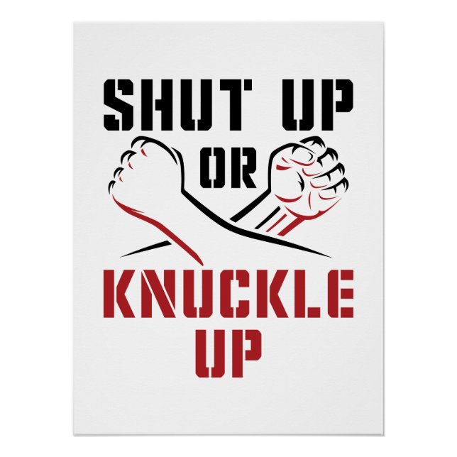Póster Boxeo de Knuckle vacío silenciado (Anverso)