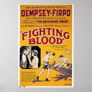 Póster BOXEO DE LA CAJA DE DEMOSTRACIÓN DE JACK Vintage