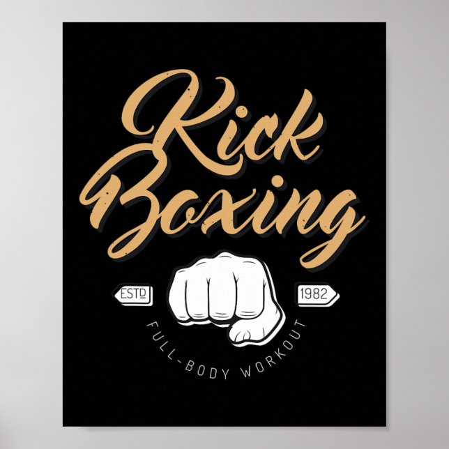 Póster Boxeo de lucha Kickboxing  (Frente)