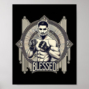 Póster Boxeo de Muay Thai de Kickboxing de Mma Bjj Bendit