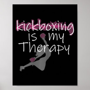 Póster Boxeo de Mujeres Es Mi Terapia , Kickboxin