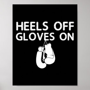 Póster Boxeo de Navidad Talones Fuera Guantes Puesto Kick