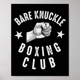 Póster Boxeo de nudillos hombres luchando con puños lucha