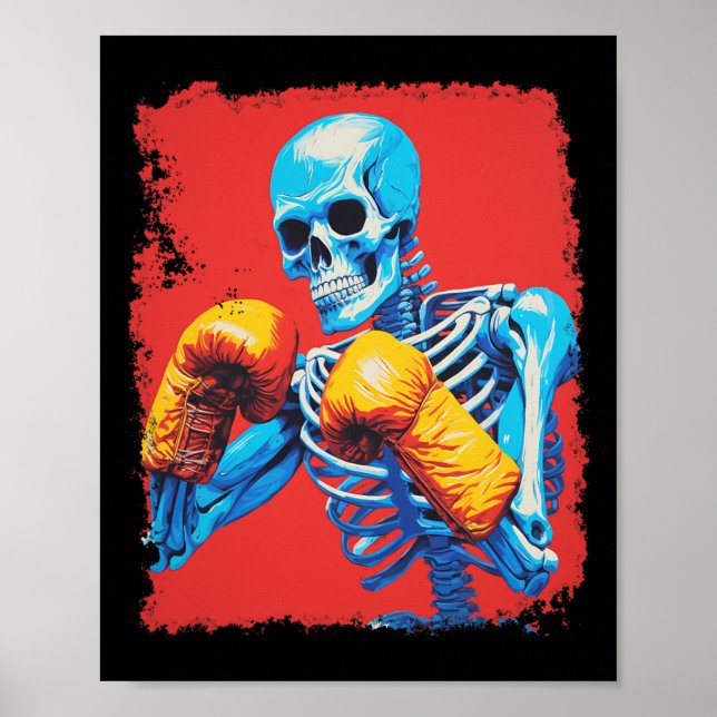 Póster Boxeo de Skeleton (Frente)