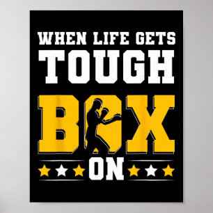 Póster Boxeo de sombra Puñetazos Kickboxing G Guantes Box