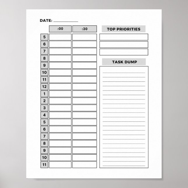 Póster Boxeo de tiempo (PLANNER) (Frente)