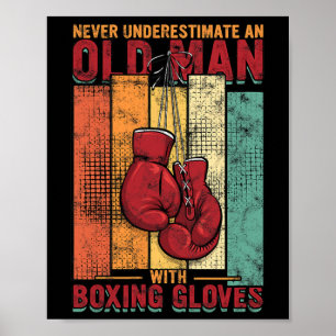 Póster Boxeo de Viejo Hombre - Vintage