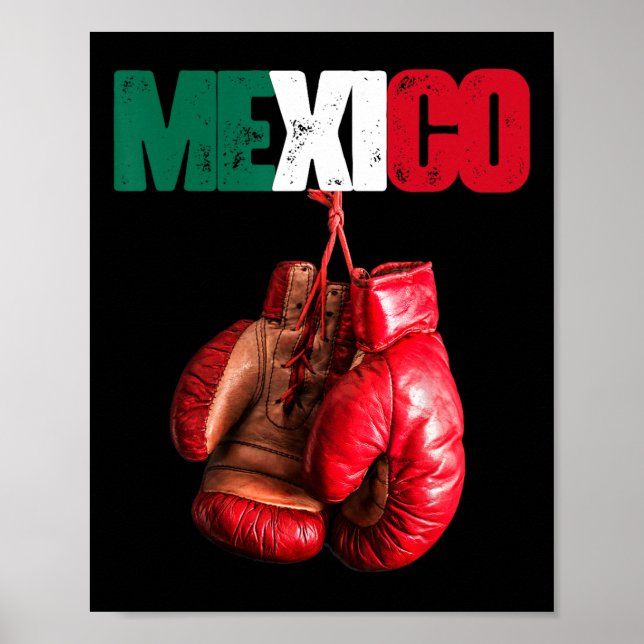 Póster Boxeo divertido - Amo Boxear México (Frente)