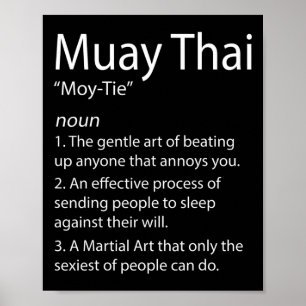 Póster Boxeo Gracioso Muay Thai Y Tailandés - Muay Thai D