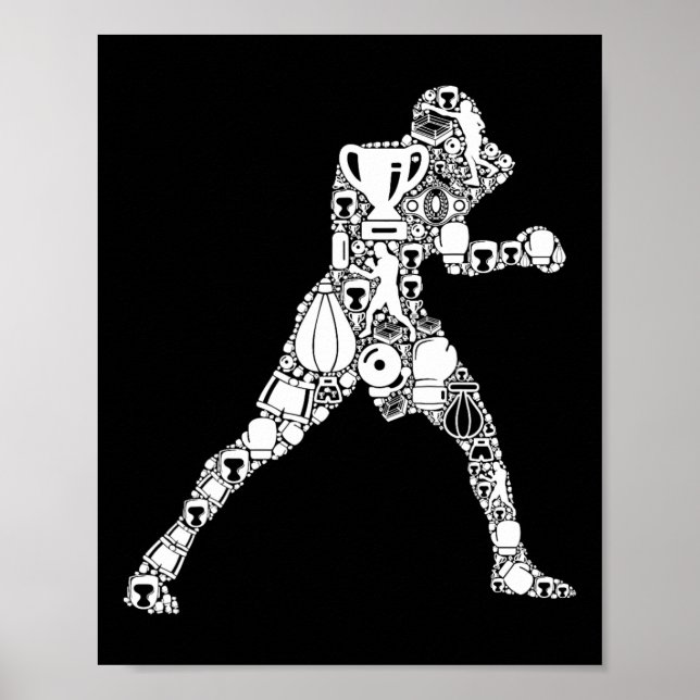 Póster Boxeo Hombres Niños Adolescentes  (Frente)