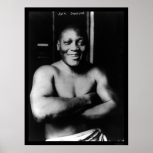 Póster Boxeo Jack Johnson 1915