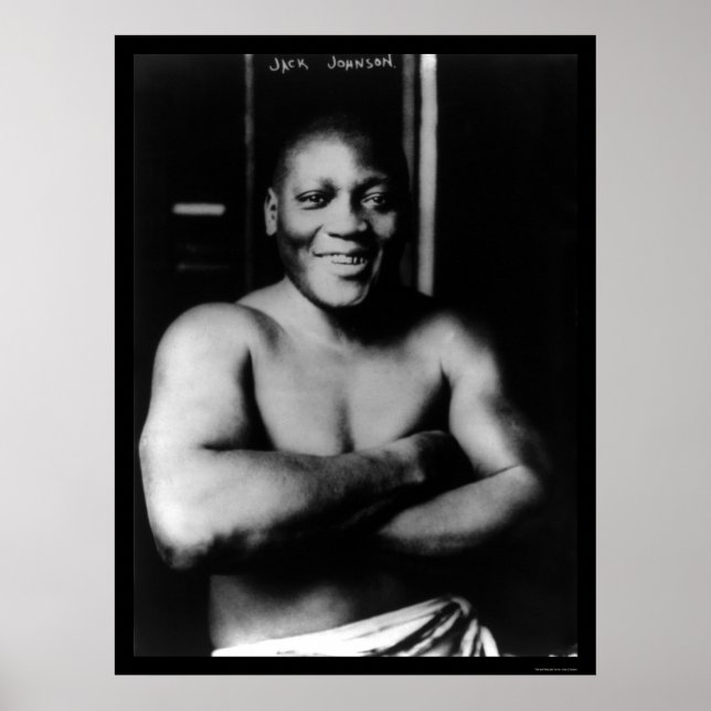 Póster Boxeo Jack Johnson 1915 (Frente)