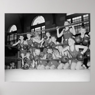 Póster Boxeo Junior, 1939. Foto Antigua