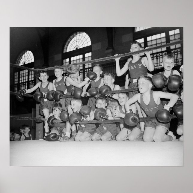 Póster Boxeo Junior, 1939. Foto Antigua (Frente)