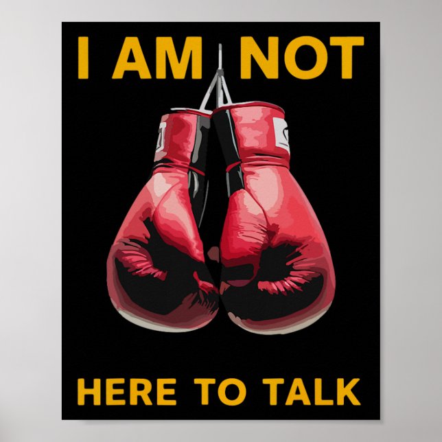 Póster Boxeo Kickboxing Amante del boxeo Boxeador Frase d (Frente)